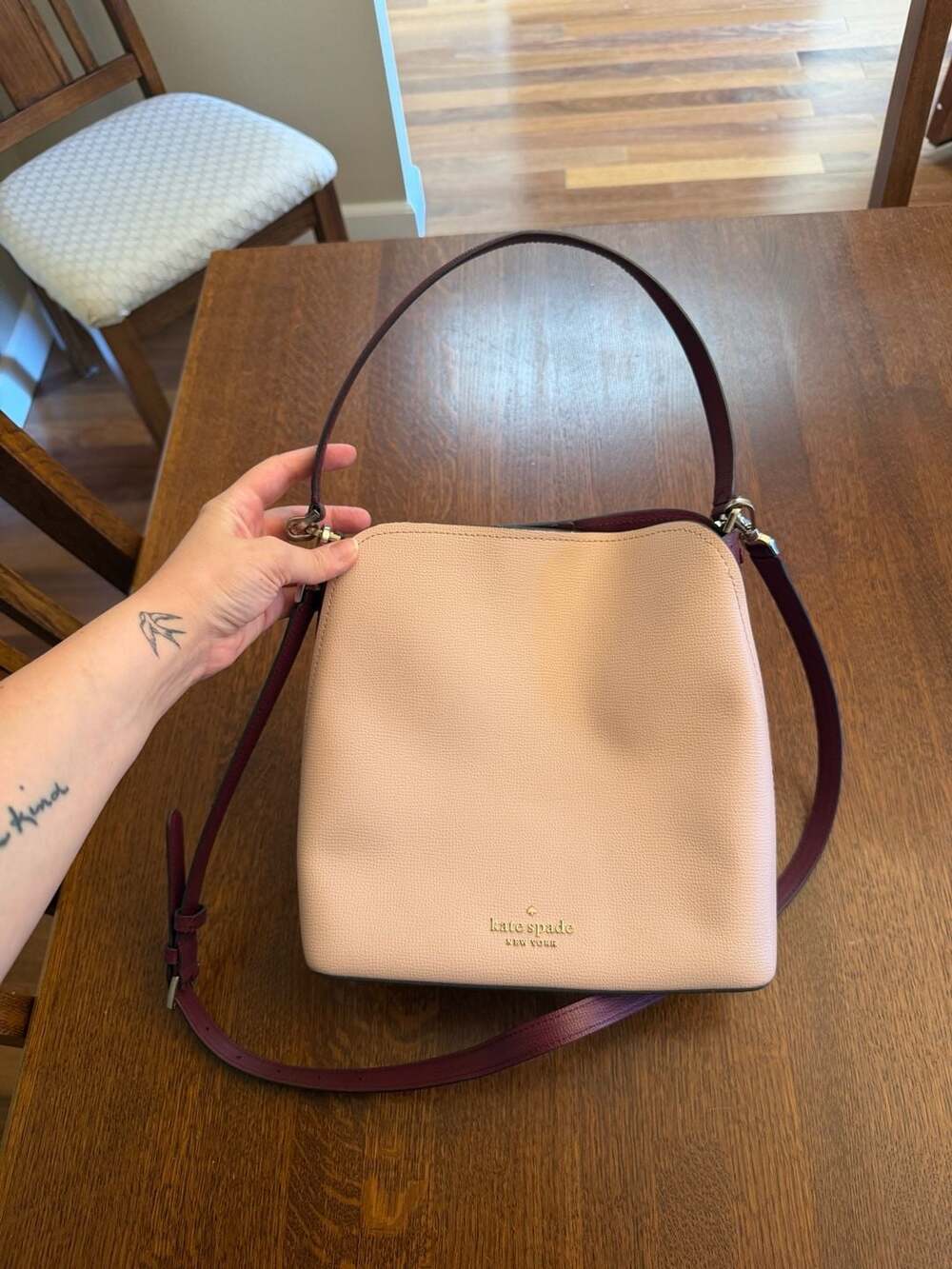 Kate Spade New York Darcy Small Bucket Bag in Rose Smoke Multi